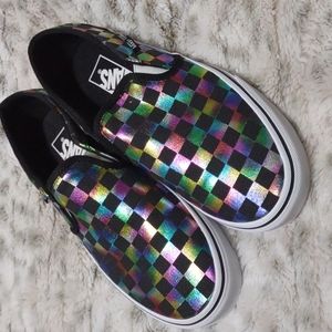 NWOT Vans size 8 rainbow